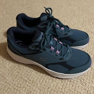Skechers Go Run Women Blue Lavender Running Sport Air Cool Goga Mat size 11